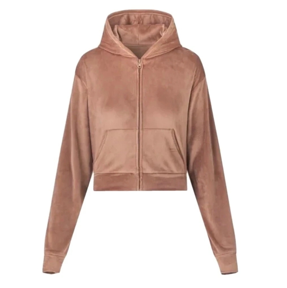 SKIMS Velour Crop Hoodie